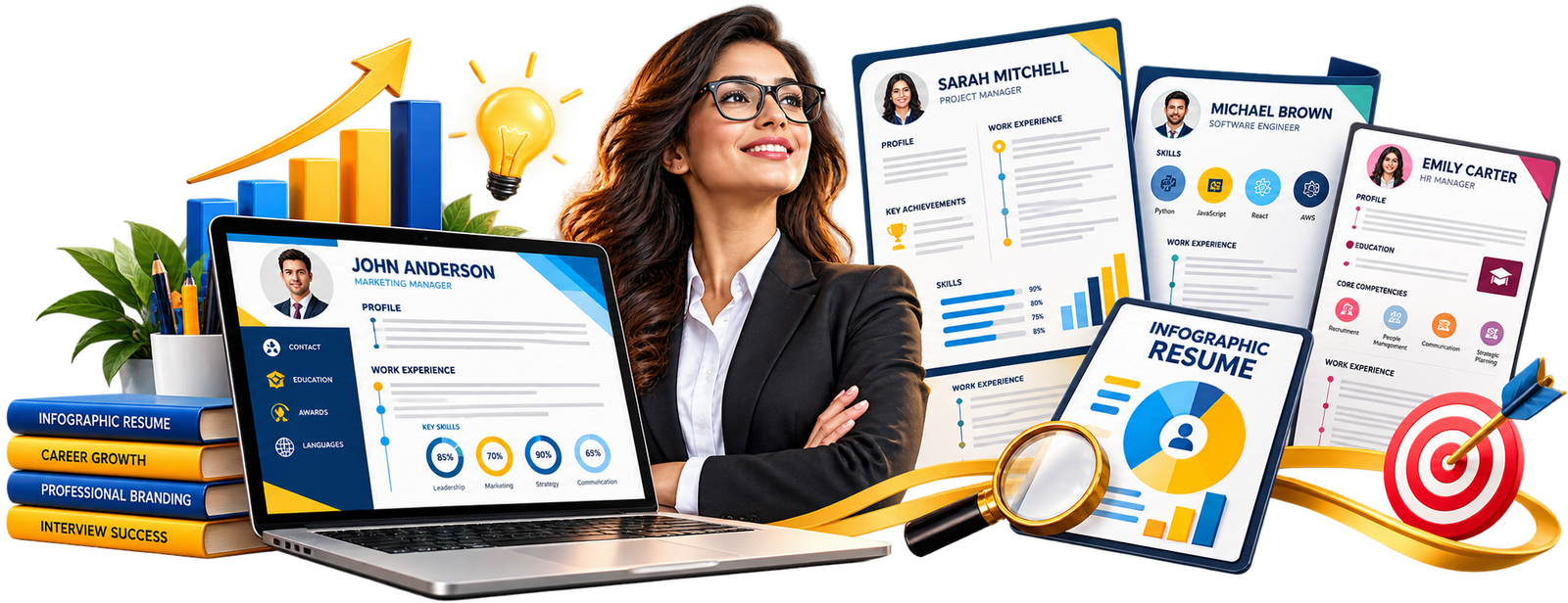 Infographic Resume Career Collage